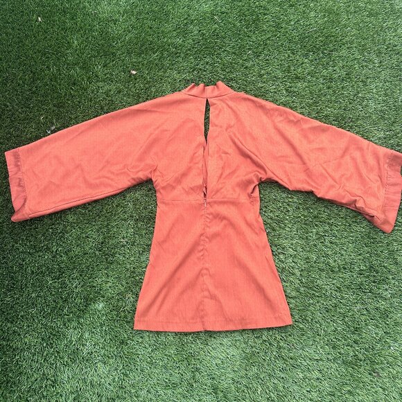 STORIA Satin Kimono Long Sleeve Retro Mini Dress - S - Picture 9 of 10